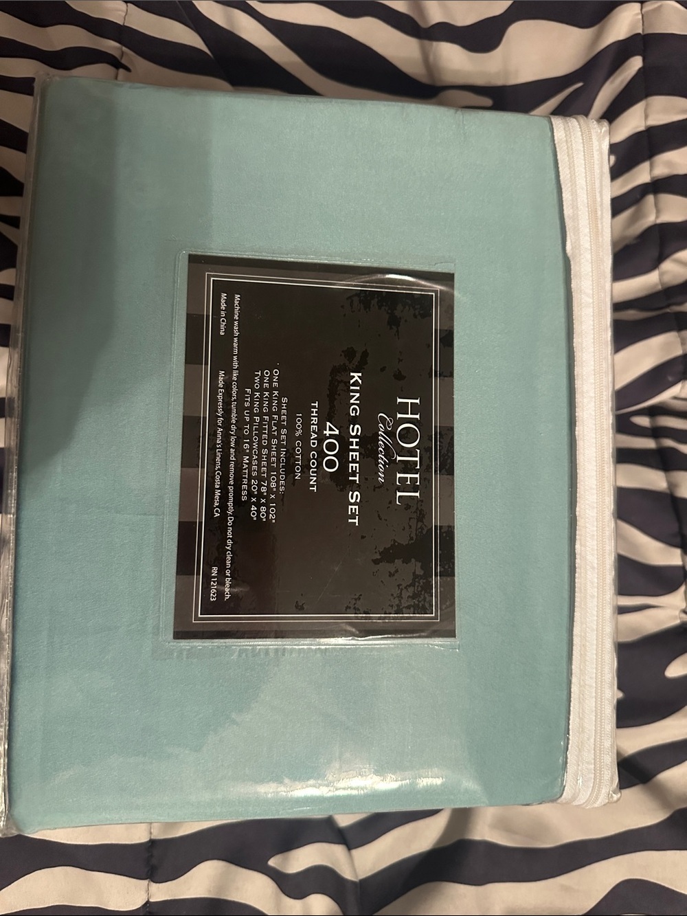 Hotel Collection King Sheet Set in Light Teal